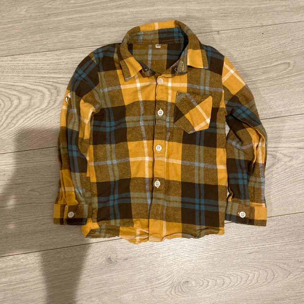 Little boys plaid top